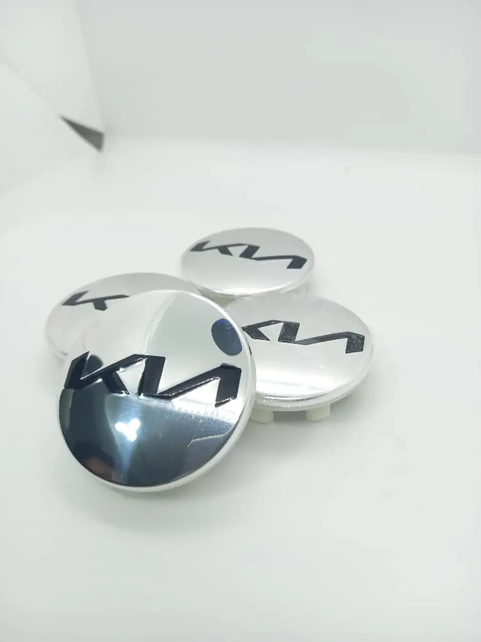 X4 Tapas centro llantas Originales 58mm 52mm - Plata Negra 6