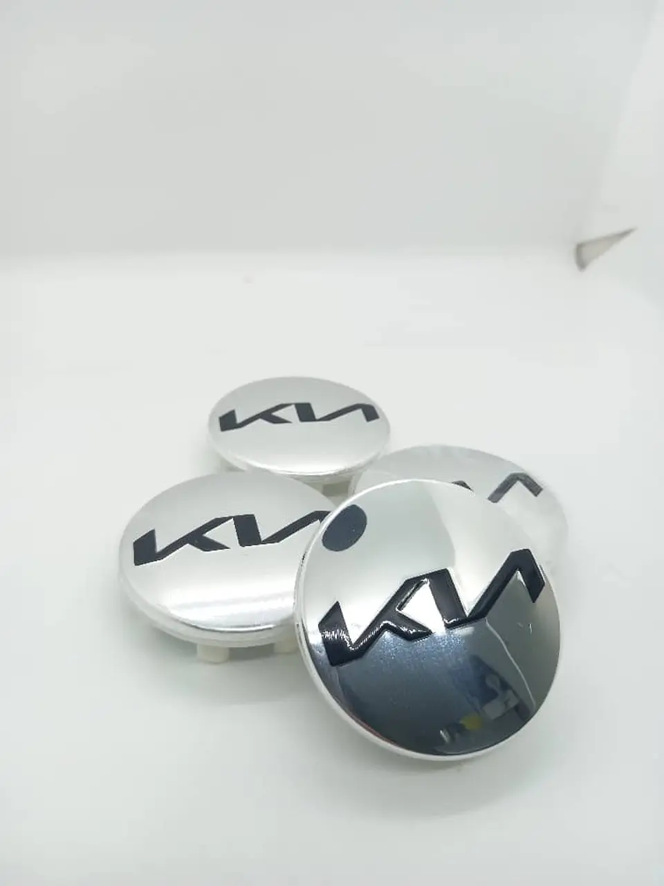 X4 Tapas centro llantas Originales 58mm 52mm - Plata Negra 7