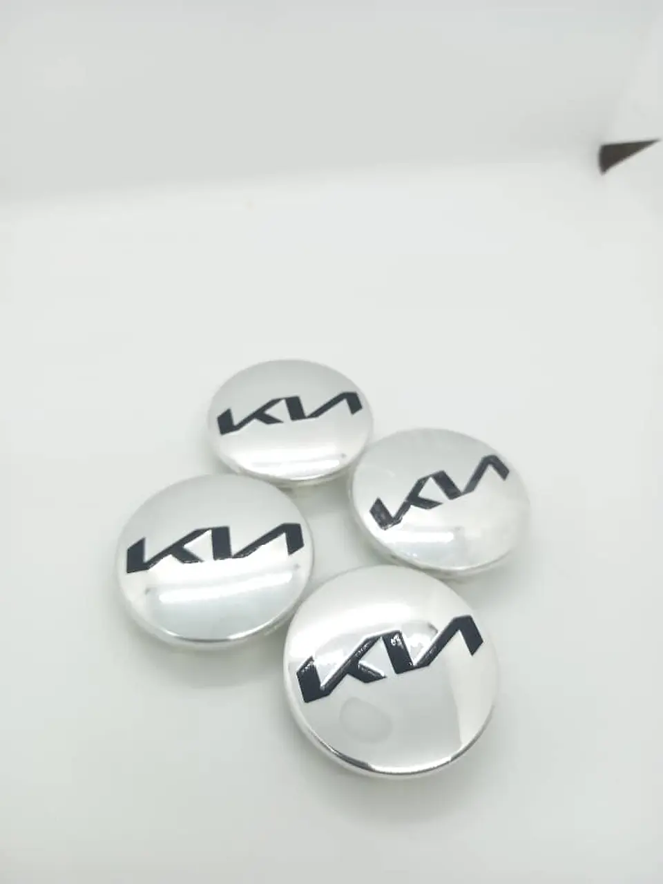 X4 Tapas centro llantas Originales 58mm 52mm - Plata Negra 9