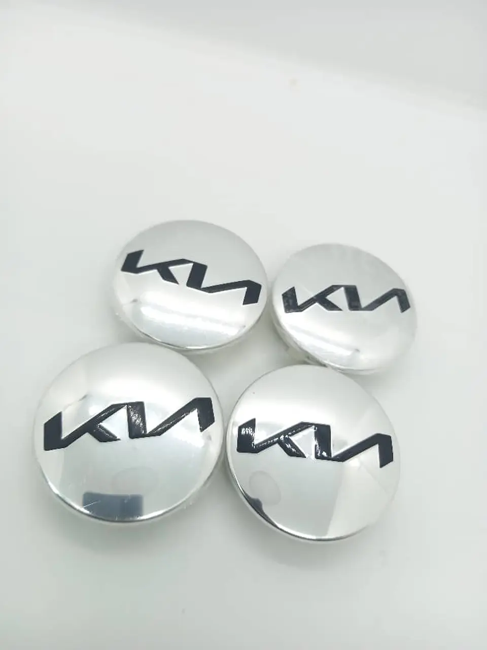 X4 Tapas centro llantas Originales 58mm 52mm - Plata Negra 10