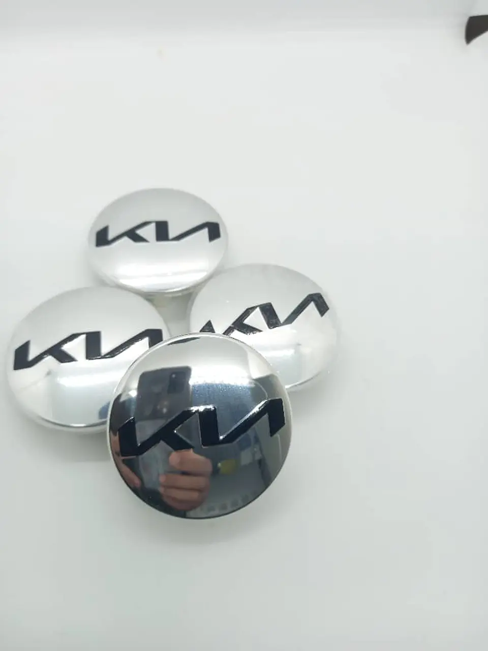 X4 Tapas centro llantas Originales 58mm 52mm - Plata Negra 11
