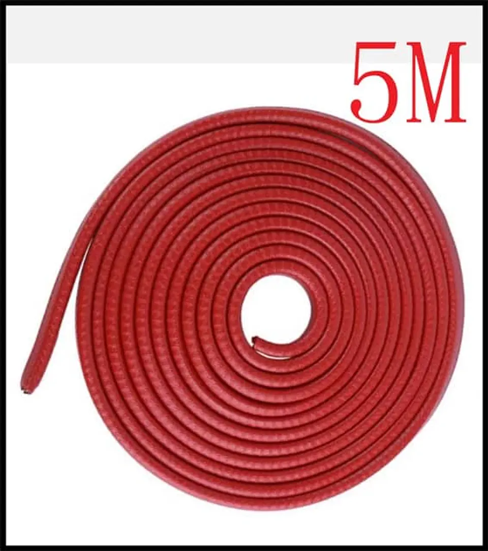 Molduras Protección de puerta de autos Universal tipo U roja 6
