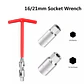 Llave herramienta extractor saca bujias con dados 16mm 21mm mango - Miniatura 7