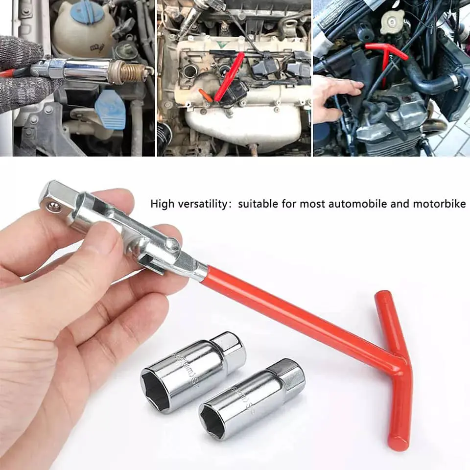 Llave herramienta extractor saca bujias con dados 16mm 21mm mango 9