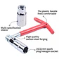 Llave herramienta extractor saca bujias con dados 16mm 21mm mango - Miniatura 11