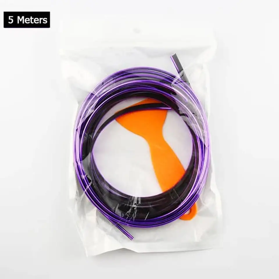 Rollo moldura embellecedora decorativa interior 5mts - Morado 4