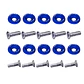 Set de 10 tornillos con 10 arandelas hexagonales M6 de aluminio azul - Miniatura 6