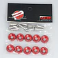 Set de 10 tornillos con 10 arandelas hexagonales M6 de aluminio rojo - thumbnail 3