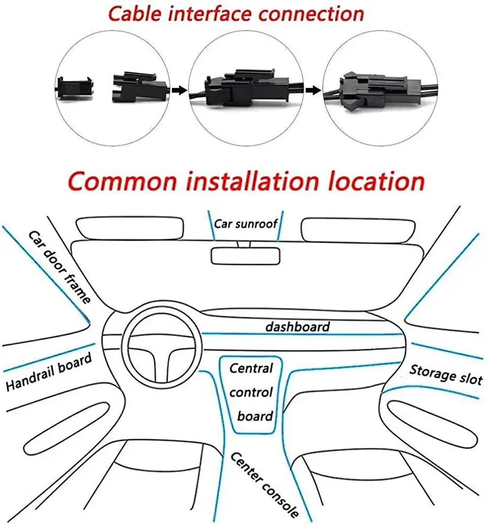 Hilo de neón para ambiente interior 12v para embutir en tablero 5METROS 2