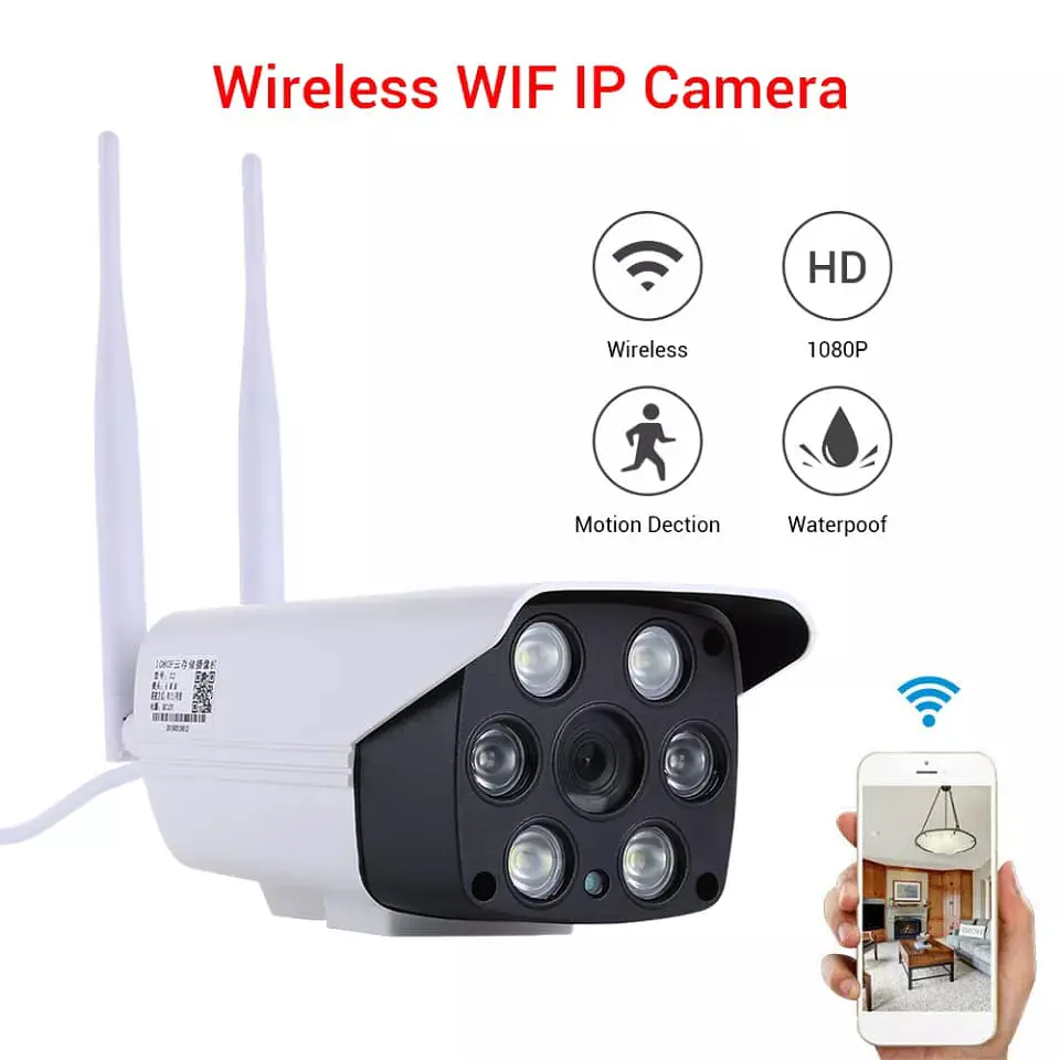 Cámara de seguridad IP WiFi Full HD 1080p 2 Mega Píxeles reales 1