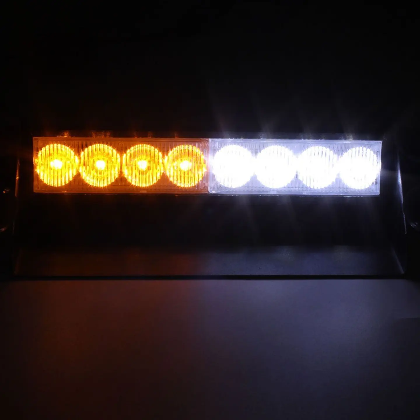 Luz baliza estroboscópica parabrisas - Blanco / Amarillo 4
