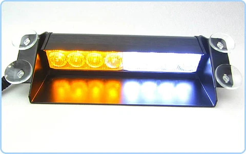 Luz baliza estroboscópica parabrisas - Blanco / Amarillo
