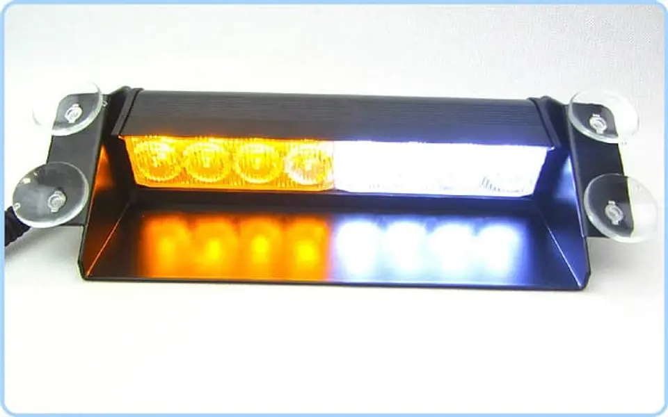 Luz baliza estroboscópica parabrisas - Blanco / Amarillo 1