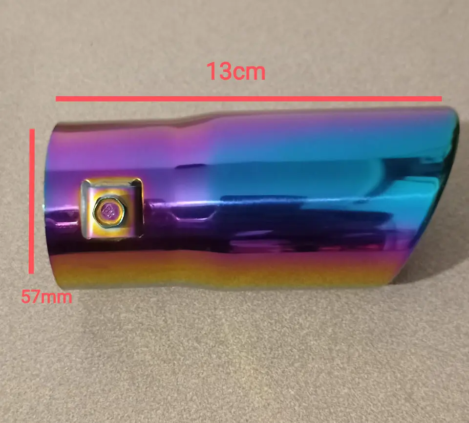 Cola de escape decorativa tunning acero inox. - Tornasolado 1