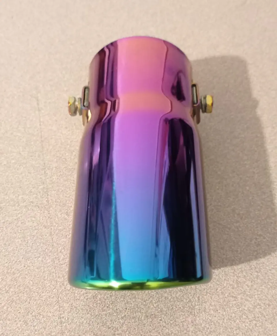 Cola de escape decorativa tunning acero inox. - Tornasolado 6