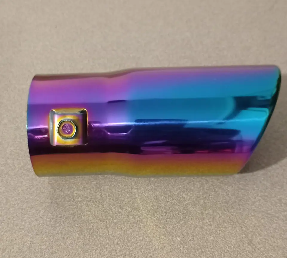 Cola de escape decorativa tunning acero inox. - Tornasolado 7