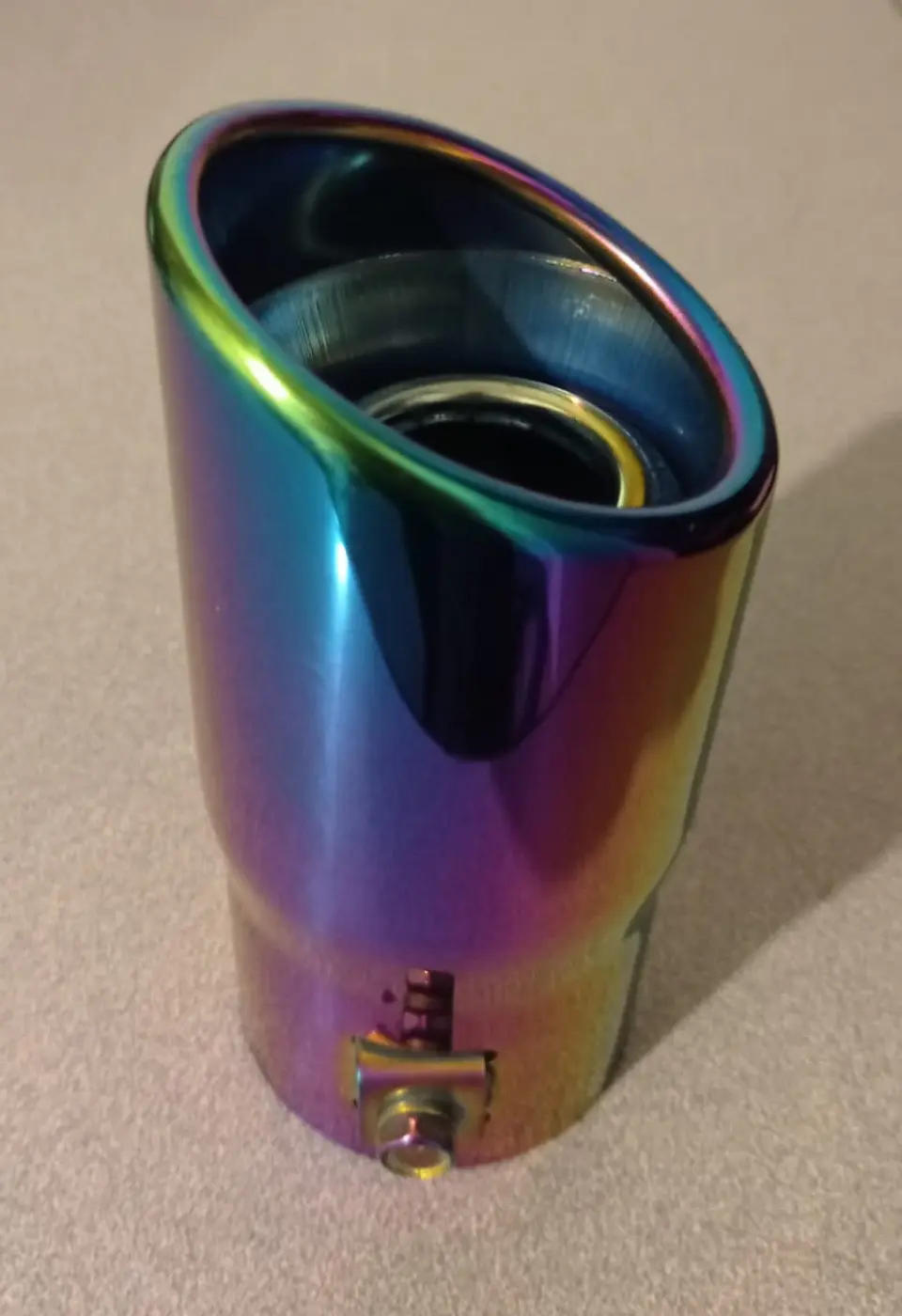 Cola de escape decorativa tunning acero inox. - Tornasolado 10