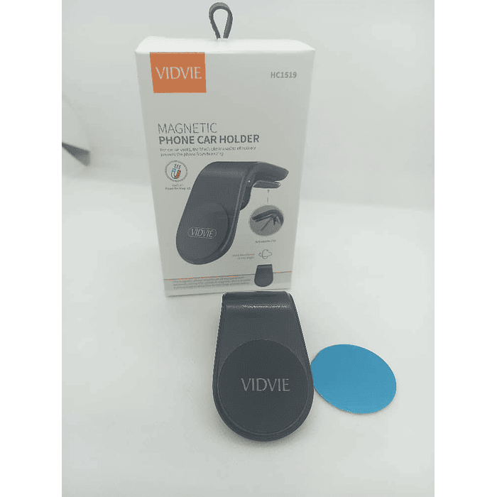 Soporte para Celular Smartphone Magnético con clip para rejilla de ventilación universal para autos cabezal con Iman color Negro 15