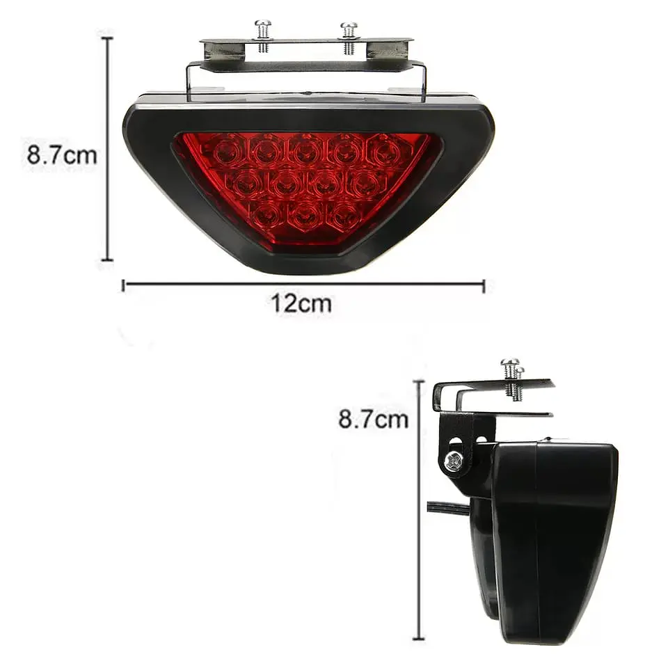 Luz de señal de freno tipo F1, luz trasera tercer stop 12 LED 5