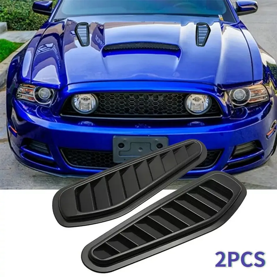 X2 Cubiertas, Toma de flujo de aire para capot de autos decorativa 4