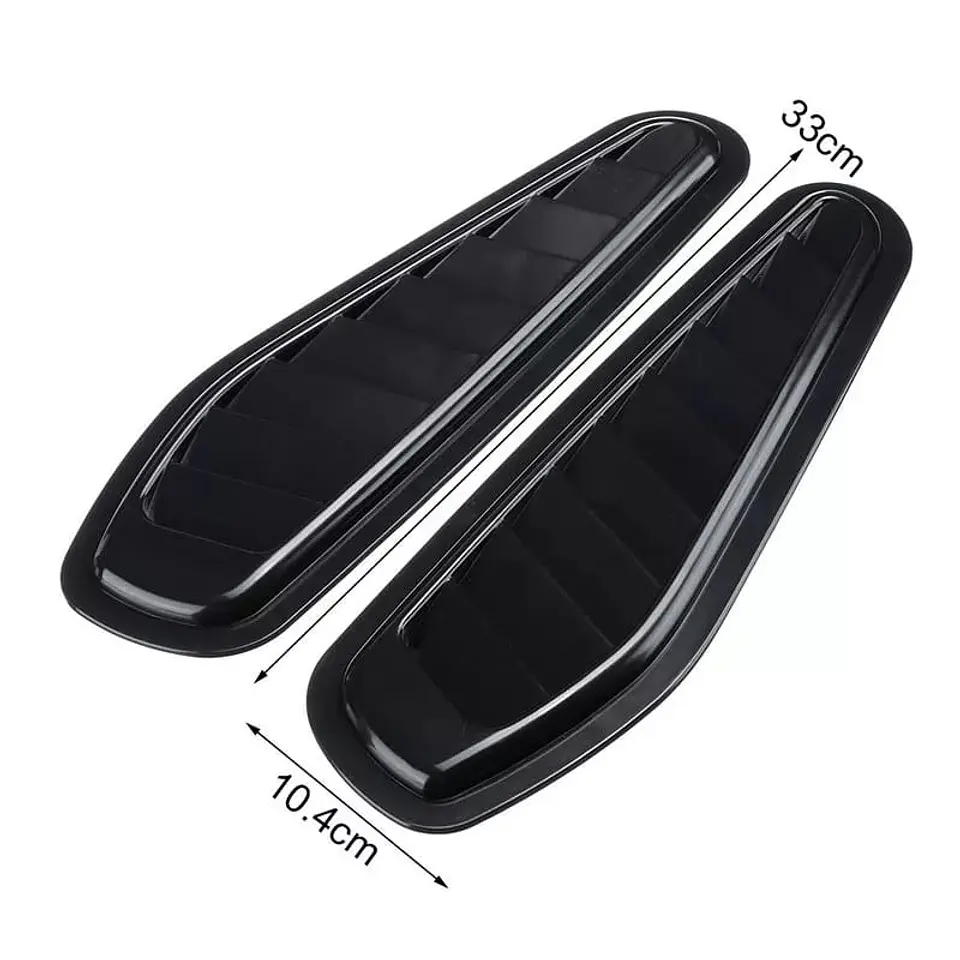 X2 Cubiertas, Toma de flujo de aire para capot de autos decorativa 5