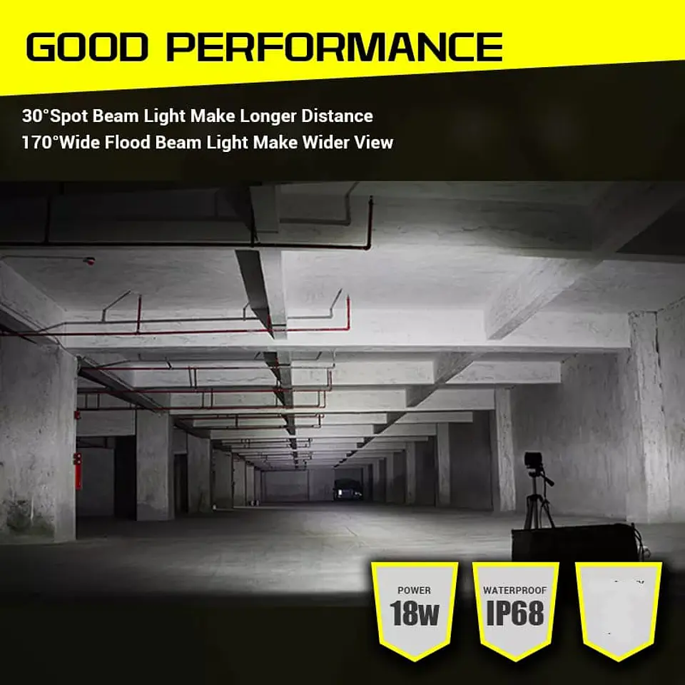Neblinero 6 LED para Autos, Camionetas, Jeep, 18W 4 pulgadas 1800LM 9