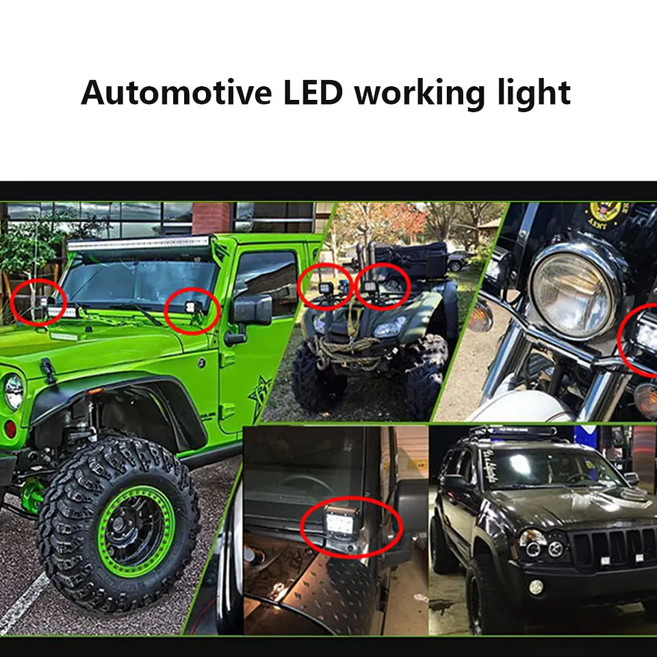 Neblinero 6 LED para Autos, Camionetas, Jeep, 18W 4 pulgadas 1800LM 14