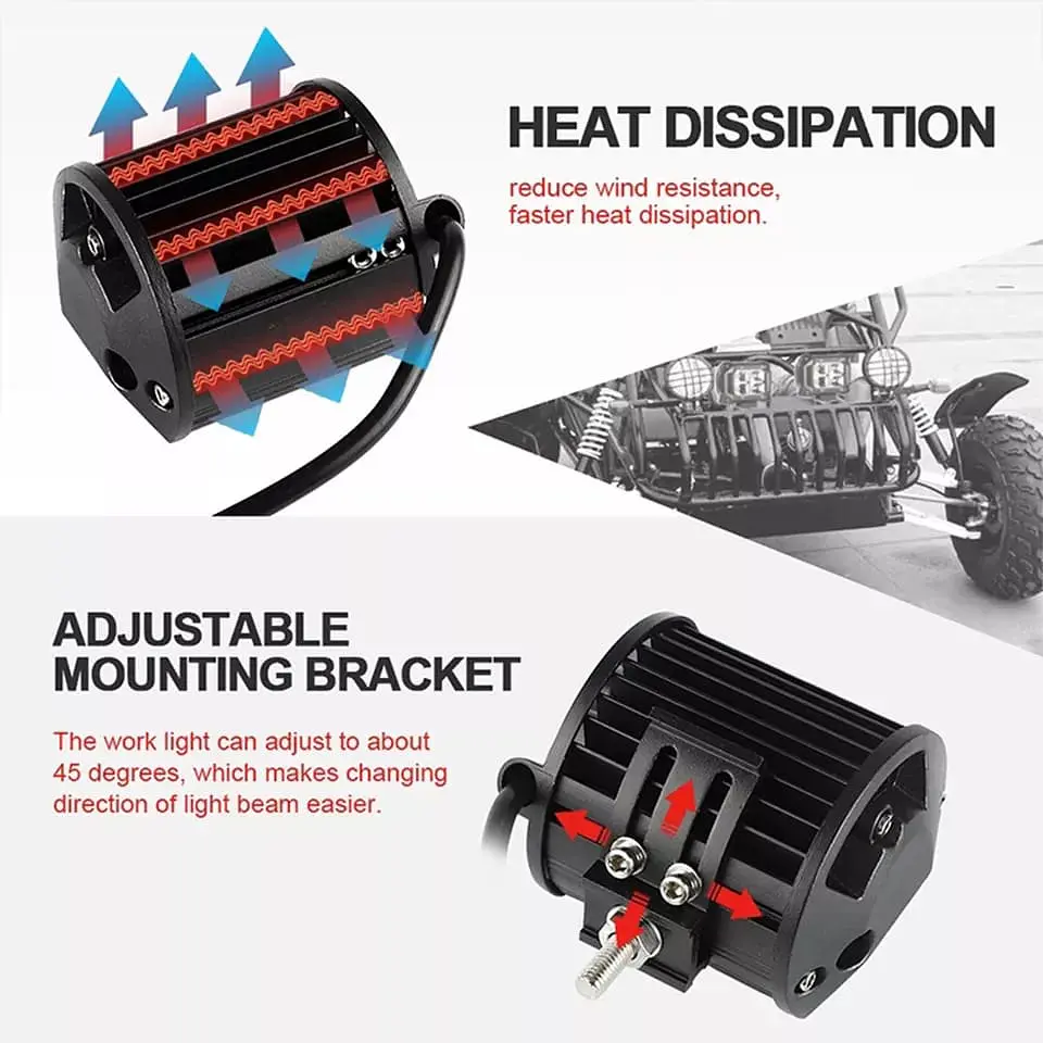 Neblinero 6 LED para Autos, Camionetas, Jeep, 18W 4 pulgadas 1800LM 16