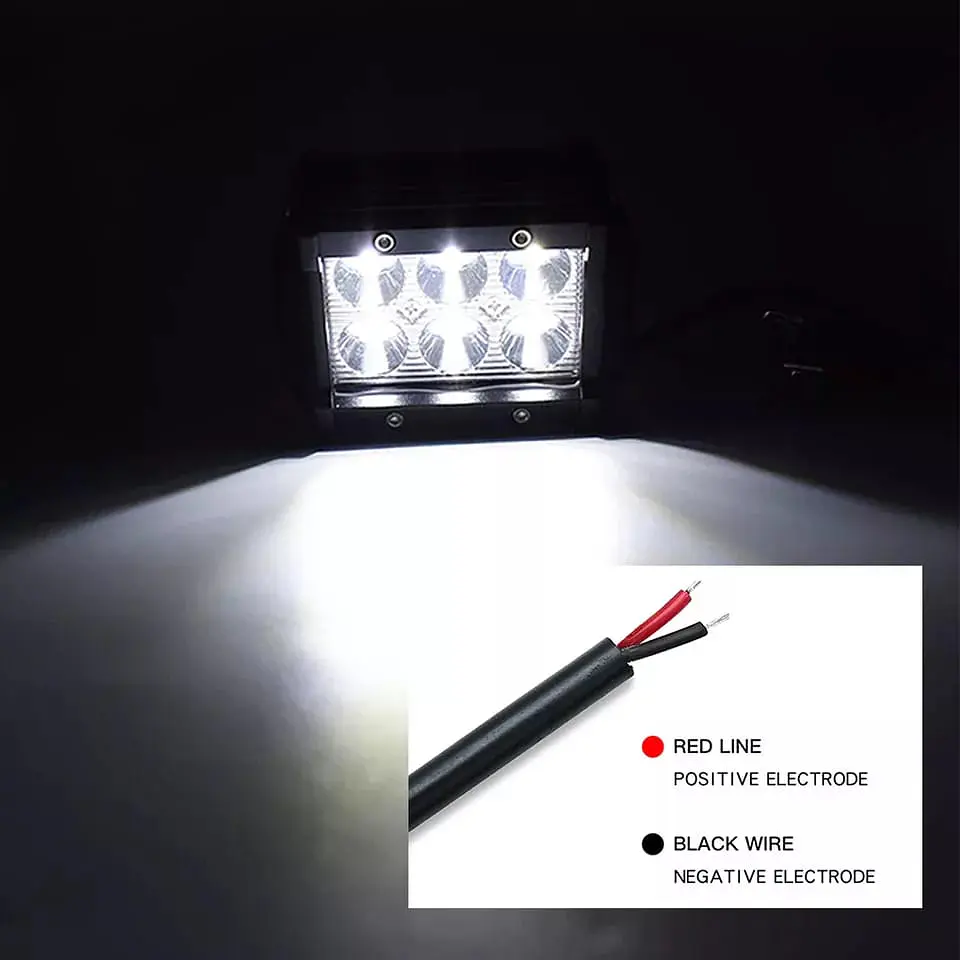 Neblinero 6 LED para Autos, Camionetas, Jeep, 18W 4 pulgadas 1800LM 20