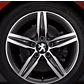 X4 Tapa centro llantas Peugeot Negro 60mm 56mm - Negro Plateado - Miniatura 7
