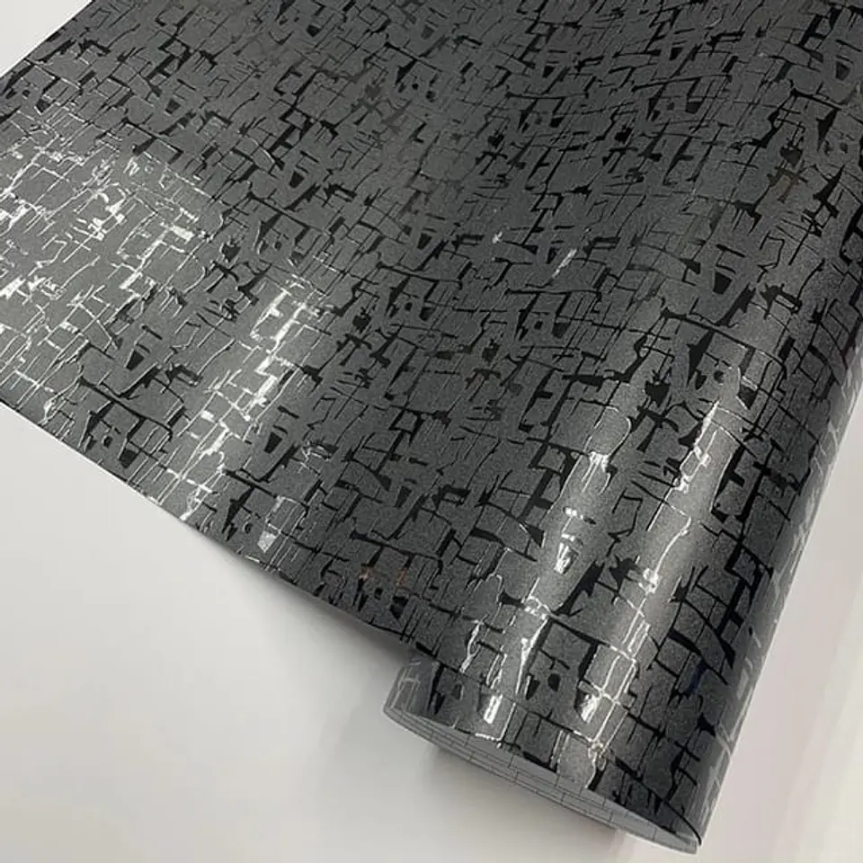 Papel Vinilo - Negro texturizado de mayas de 100cmx152cm 2