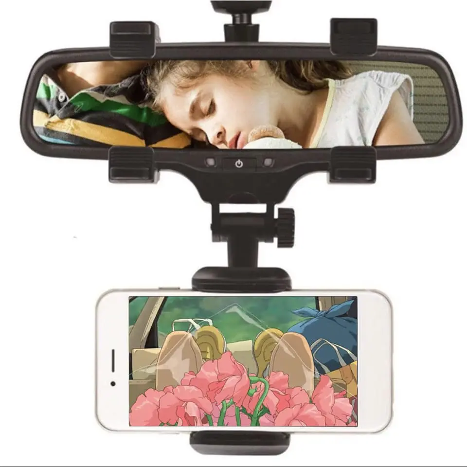 Soporte celular auto porta celular auto retrovisor universal 12