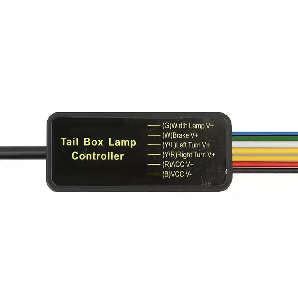Cinta tira led para baúl o maletero de autos 4 funciones, azul en 4