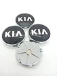 X4 Tapas centro llantas Originales 68mm - Negra Plata - Miniatura 3