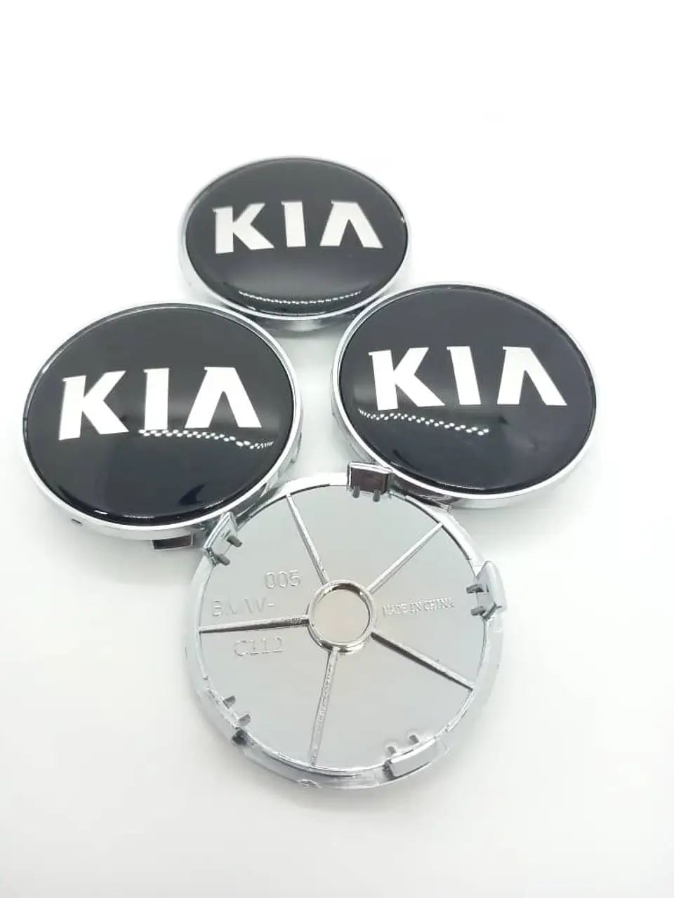 X4 Tapas centro llantas Originales 68mm - Negra Plata 3