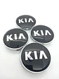 X4 Tapas centro llantas Originales 68mm - Negra Plata - Miniatura 5