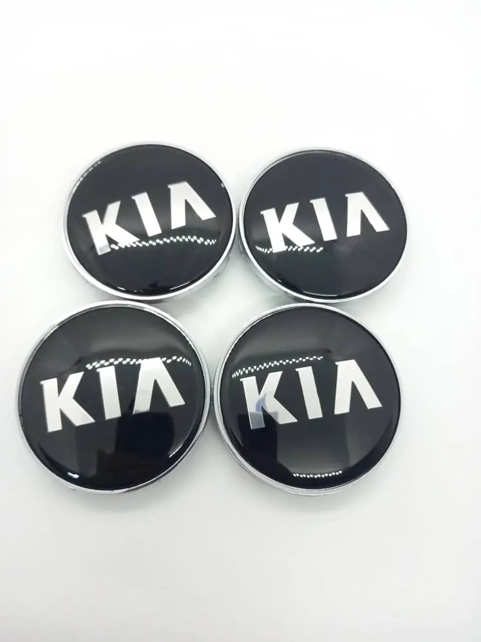 X4 Tapas centro llantas Originales 68mm - Negra Plata 6