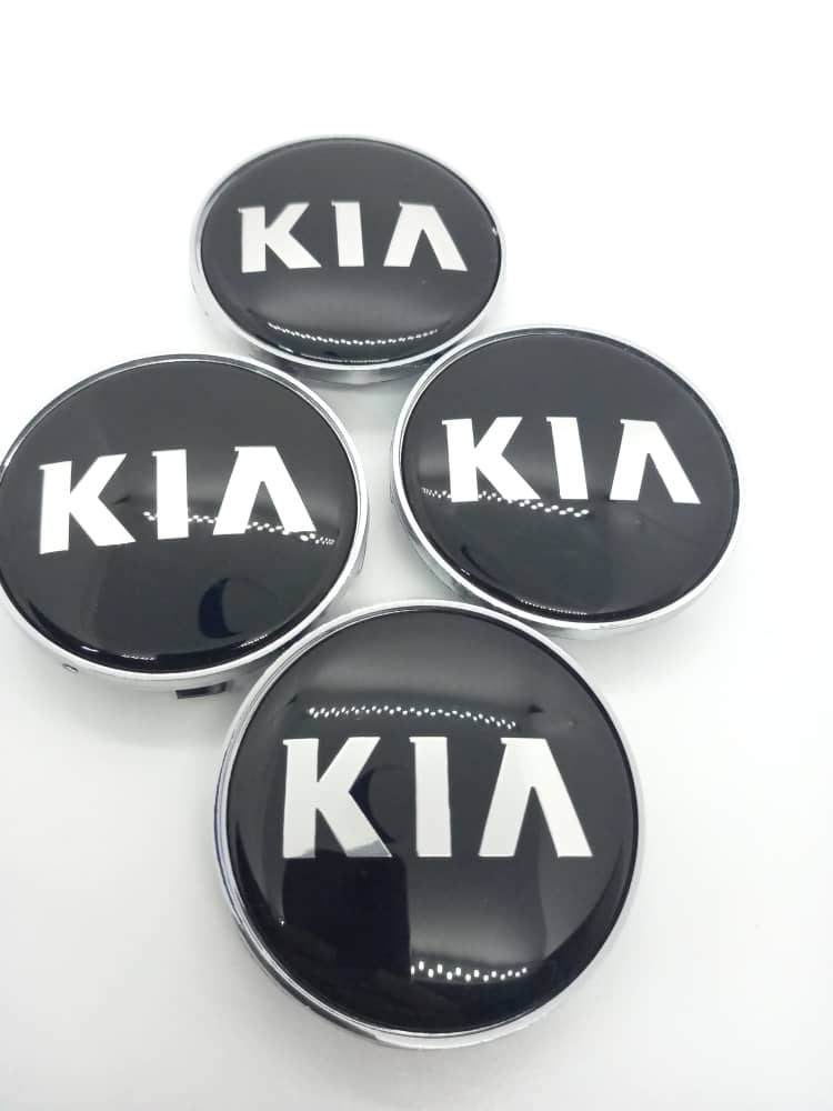 X4 Tapas centro llantas Originales 68mm - Negra Plata 7