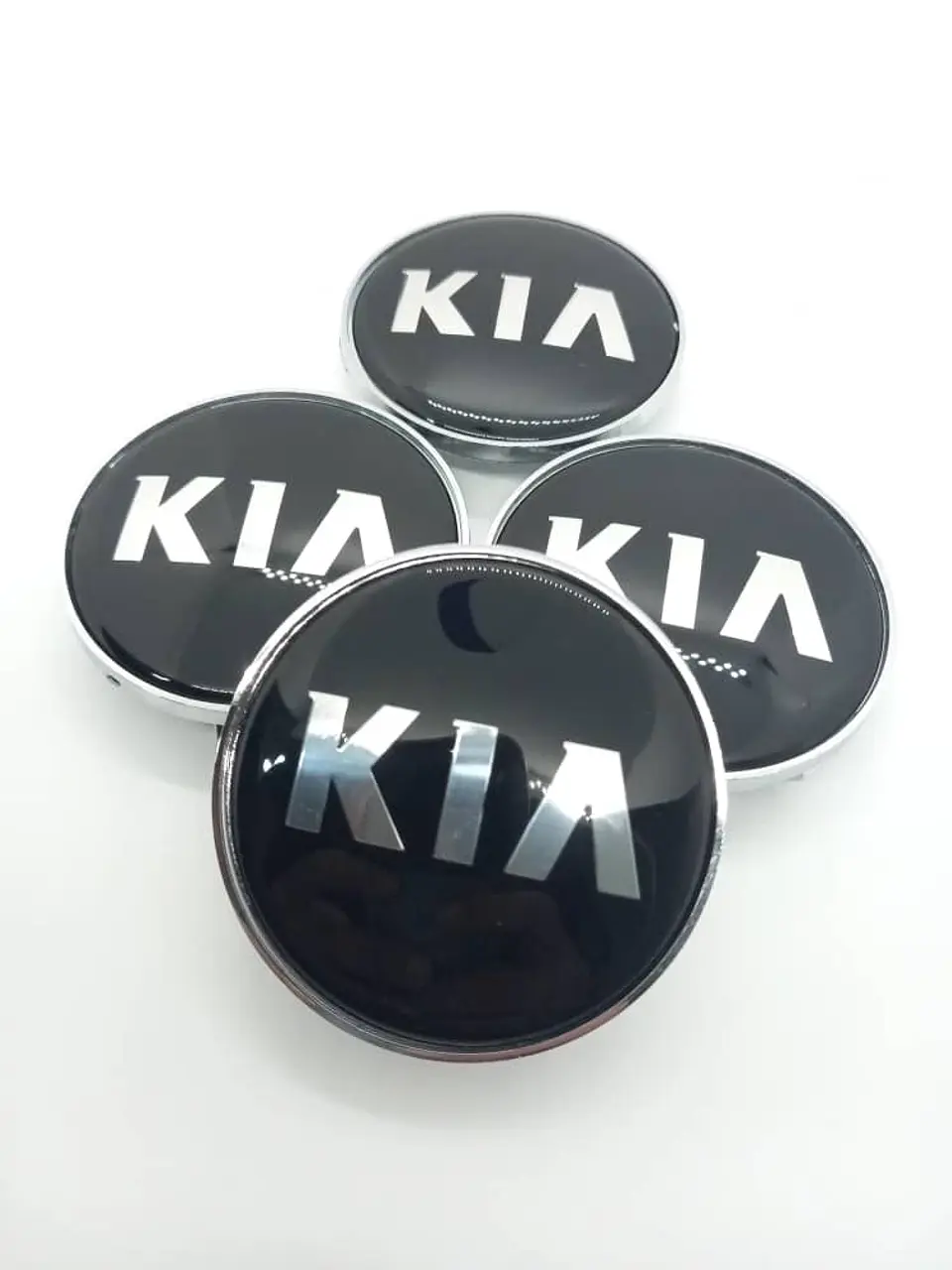 X4 Tapas centro llantas Originales 68mm - Negra Plata 8
