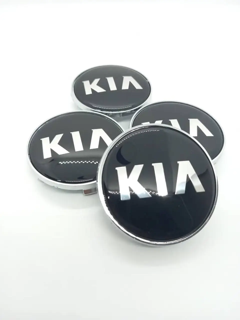 X4 Tapas centro llantas Originales 68mm - Negra Plata 9