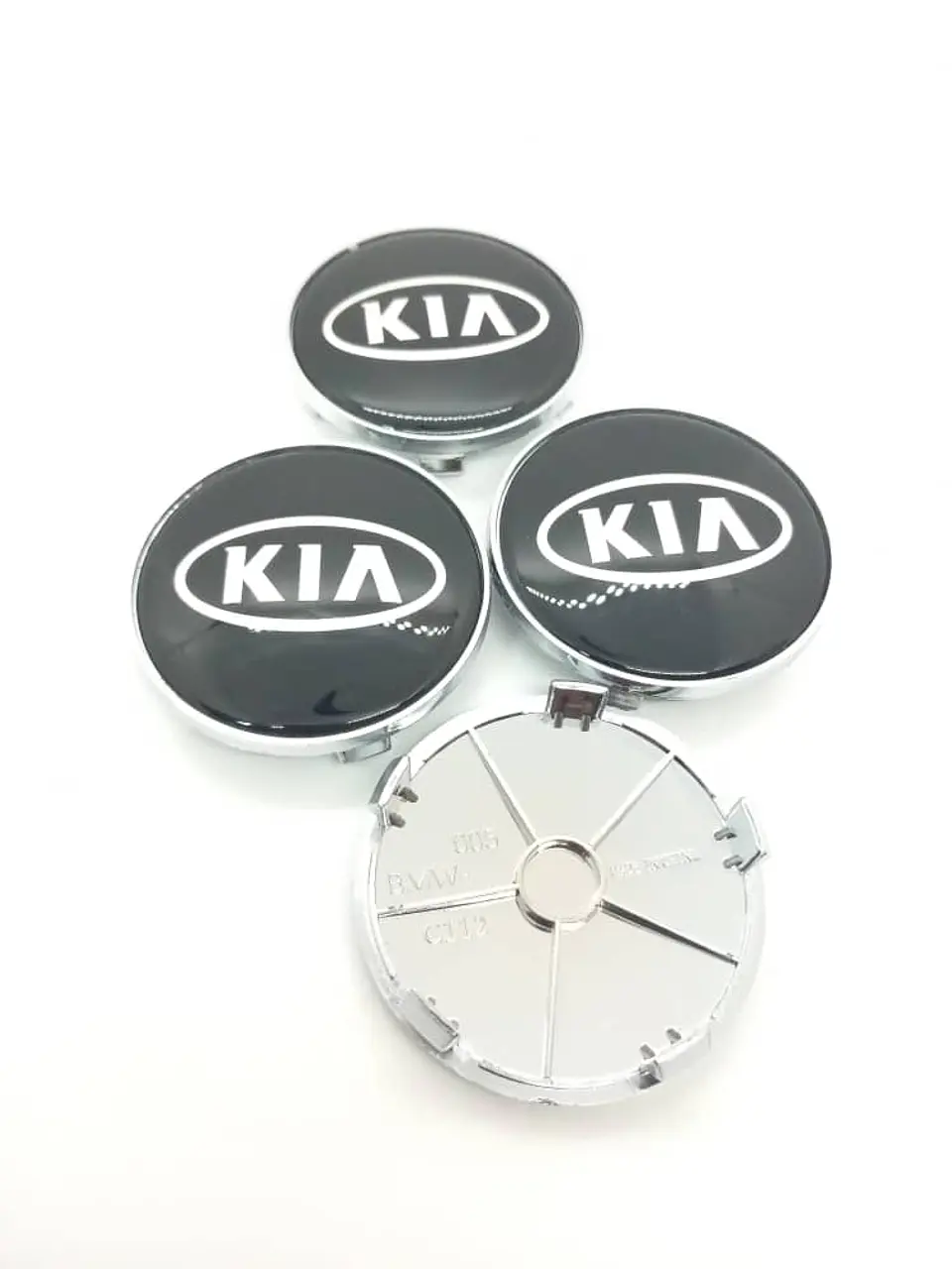 X4 Tapas centro llantas Originales 68mm - Negra Plata 1
