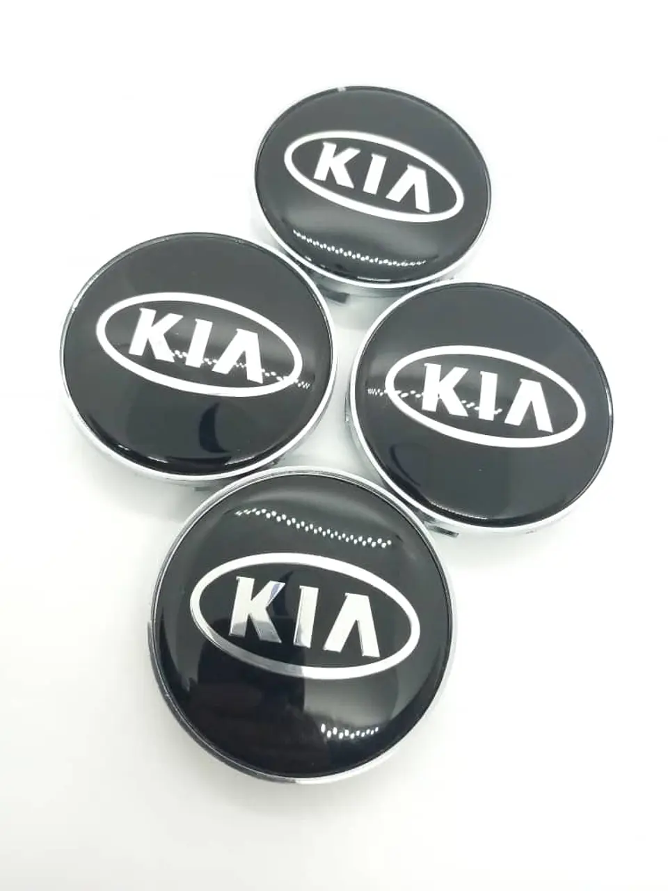 X4 Tapas centro llantas Originales 68mm - Negra Plata 5