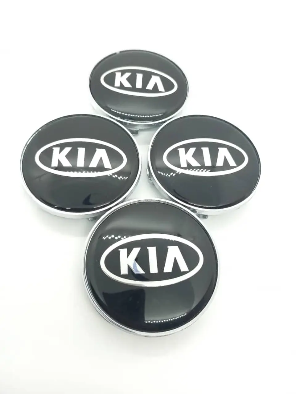 X4 Tapas centro llantas Originales 68mm - Negra Plata 6