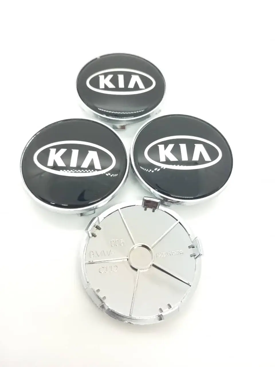 X4 Tapas centro llantas Originales 68mm - Negra Plata 8