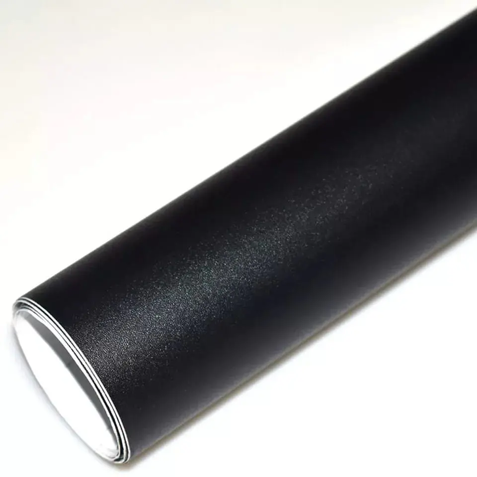 Papel Vinilo - autoadhesivo decorativo tunnig negro mate Glitter 4