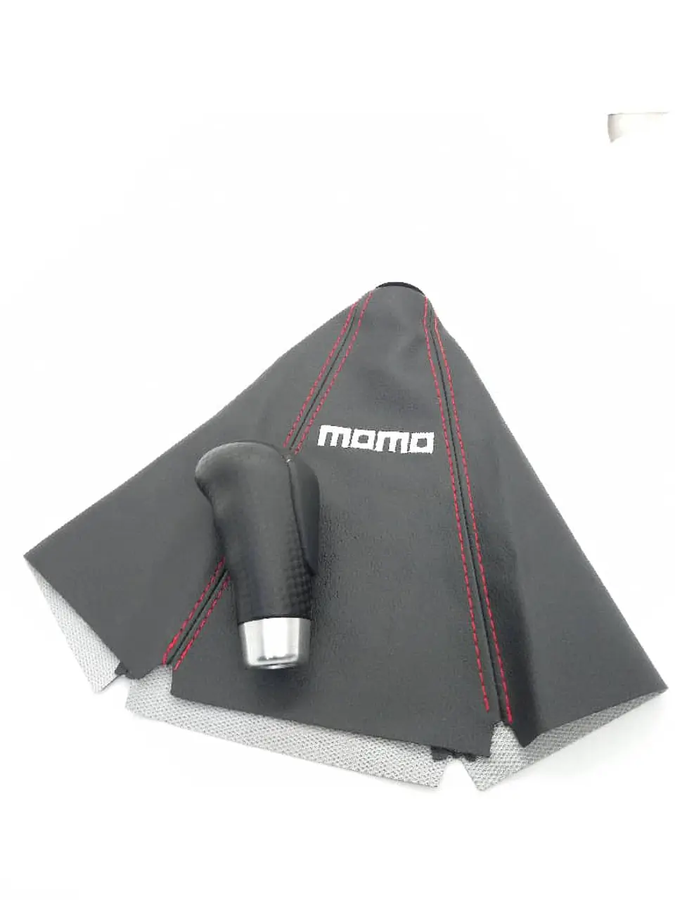 Set 2pzs fuelle collarín Momo, pomo palanca negro carbono 4