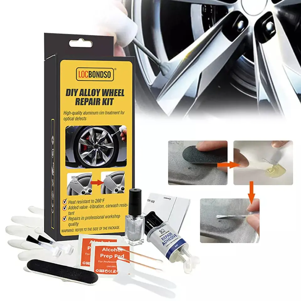 Kit reparación de llantas y eliminador de rayones en aluminio 3