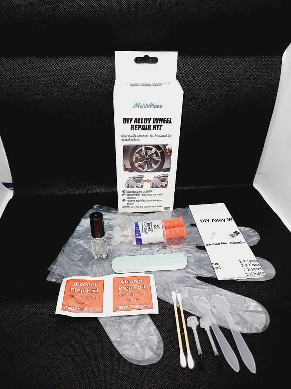 Kit reparación de llantas y eliminador de rayones en aluminio 4