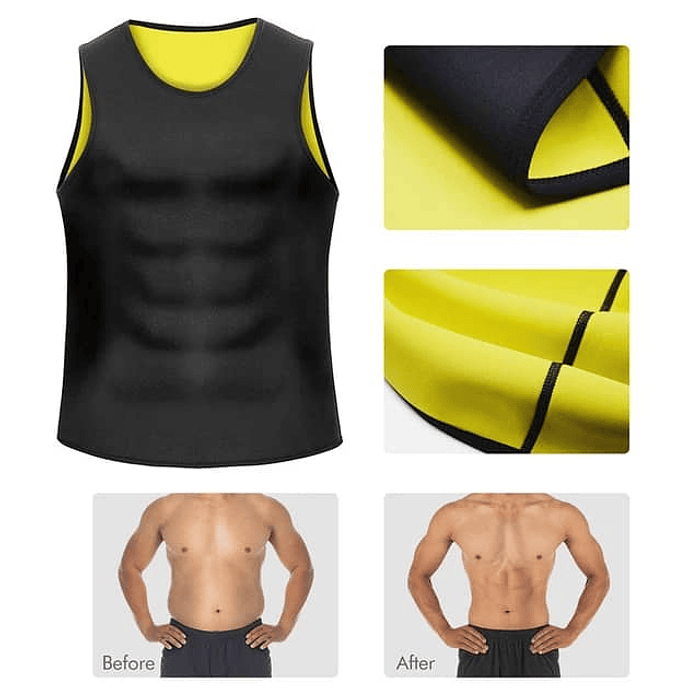 Polera de neopreno Sauna para hombre adelgazante, moldeador corporal TALLA M 2