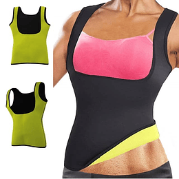 Polera de neopreno Sauna para dama entrenador de cintura adelgazante, moldeador corporal, ropa interior de gimnasio TALLA  M y L